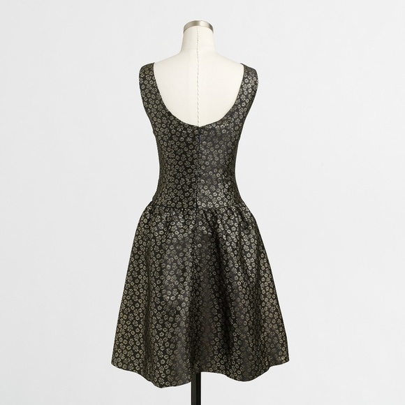 J Crew Gold Floral Jacquard Dress - Picture 2 of 5